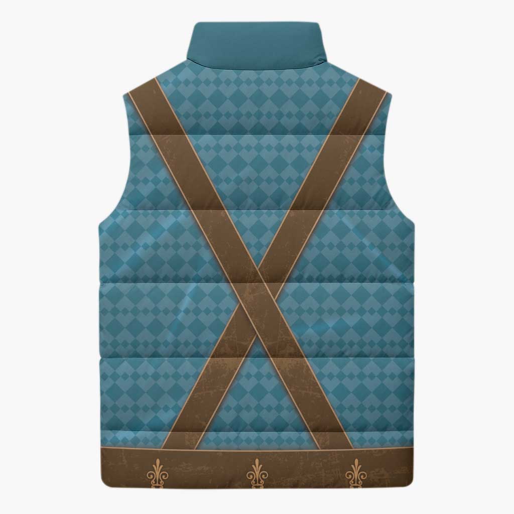 Oktoberfest Sleeveless Puffer Jacket Lederhosen Retro Style - Wonder Print Shop