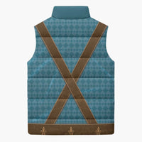 Oktoberfest Sleeveless Puffer Jacket Lederhosen Retro Style - Wonder Print Shop