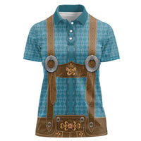 Oktoberfest Women Polo Shirt Lederhosen Retro Style - Wonder Print Shop