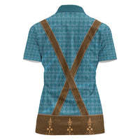 Oktoberfest Women Polo Shirt Lederhosen Retro Style - Wonder Print Shop