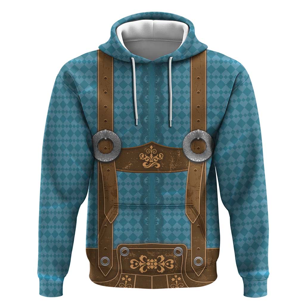 Oktoberfest Zip Hoodie Lederhosen Retro Style - Wonder Print Shop