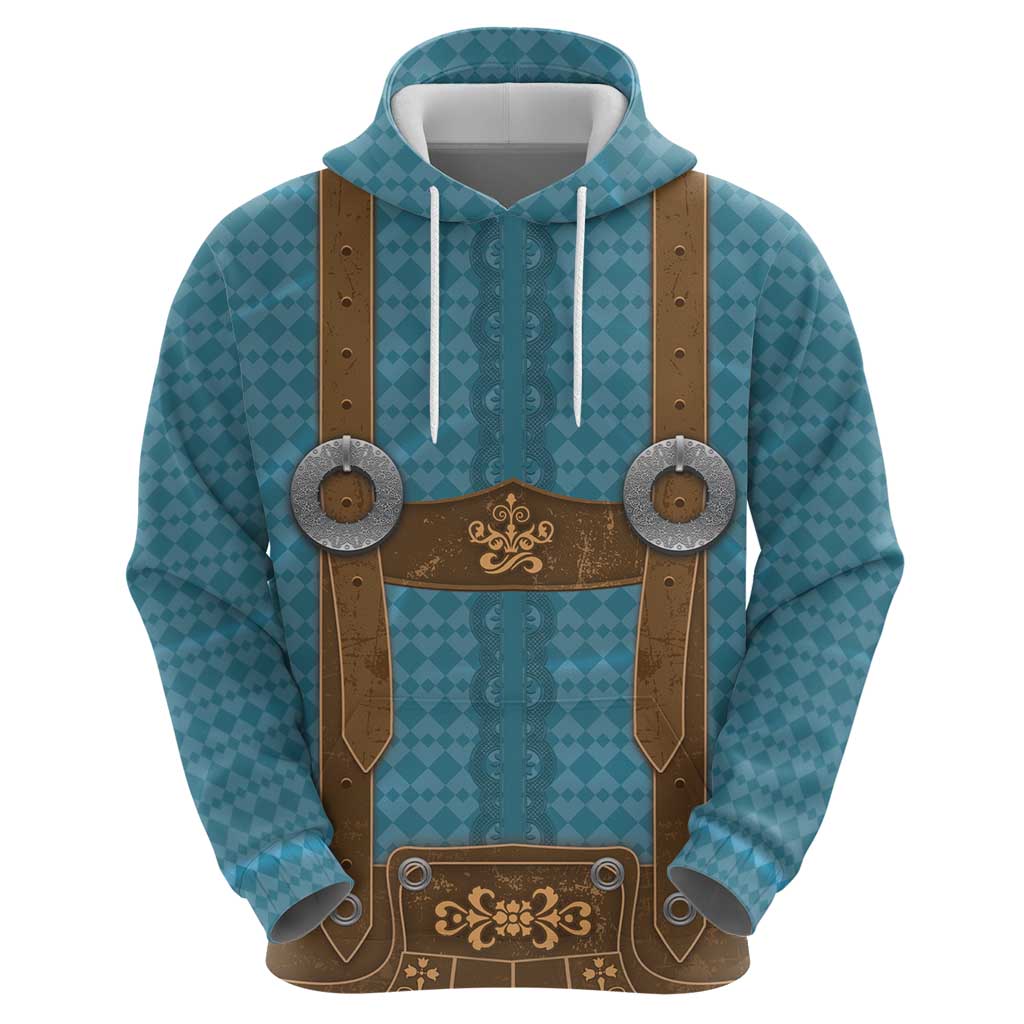 Oktoberfest Zip Hoodie Lederhosen Retro Style - Wonder Print Shop