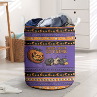 Halloween Animal Funny Laundry Basket Short Spine Do Crime Spooky Pumpkin Chase