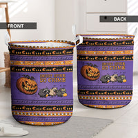 Halloween Animal Funny Laundry Basket Short Spine Do Crime Spooky Pumpkin Chase