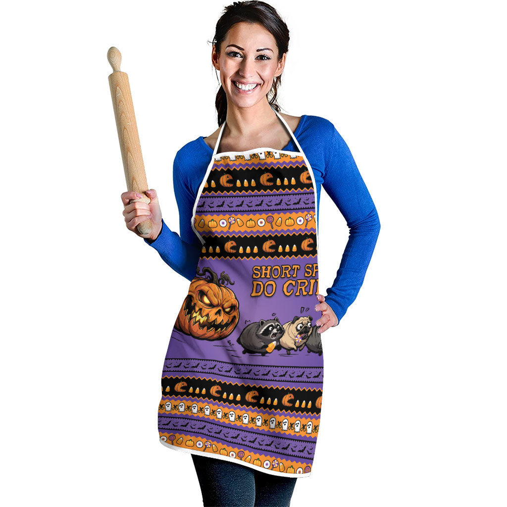 Halloween Animal Funny Apron Short Spine Do Crime Spooky Pumpkin Chase