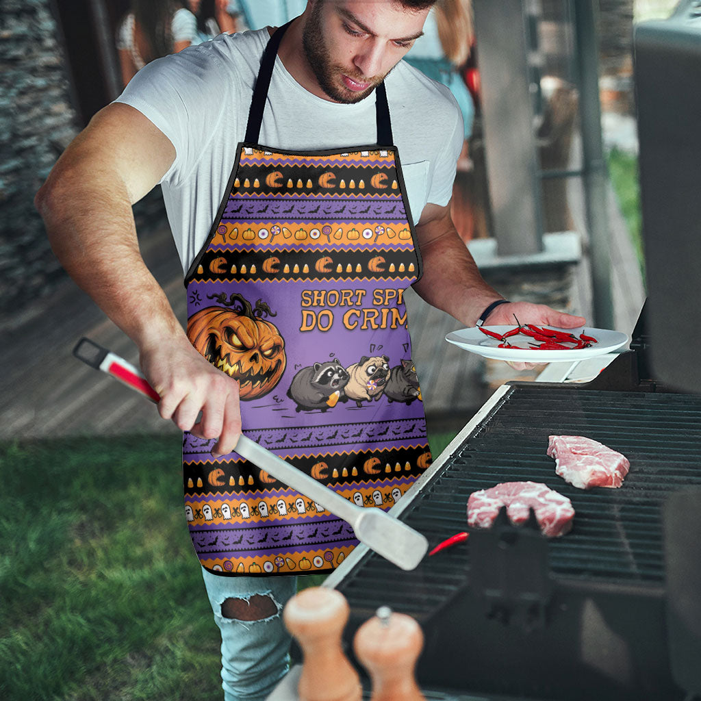 Halloween Animal Funny Apron Short Spine Do Crime Spooky Pumpkin Chase
