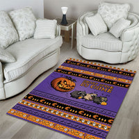 Halloween Animal Funny Area Rug Short Spine Do Crime Spooky Pumpkin Chase