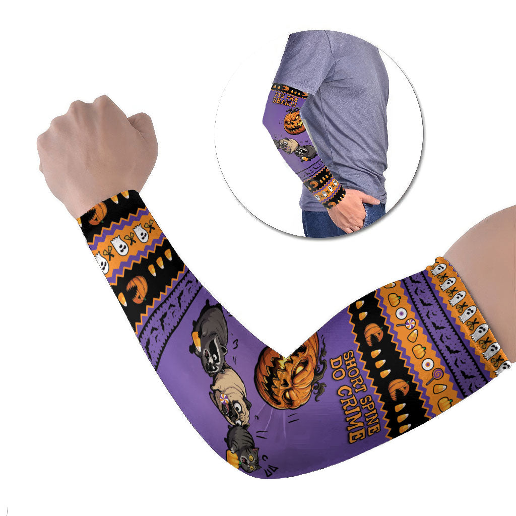 Halloween Animal Funny Arm Sleeves Short Spine Do Crime Spooky Pumpkin Chase