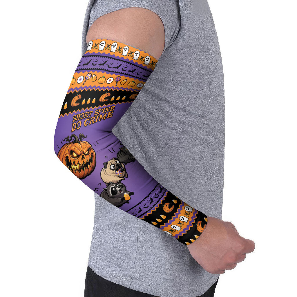 Halloween Animal Funny Arm Sleeves Short Spine Do Crime Spooky Pumpkin Chase