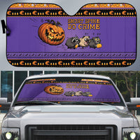 Halloween Animal Funny Auto Sun Shade Short Spine Do Crime Spooky Pumpkin Chase