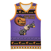 Halloween Animal Funny Basketball Jersey Short Spine Do Crime Spooky Pumpkin Chase