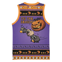 Halloween Animal Funny Basketball Jersey Short Spine Do Crime Spooky Pumpkin Chase