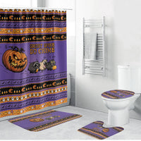 Halloween Animal Funny Bathroom Set Short Spine Do Crime Spooky Pumpkin Chase