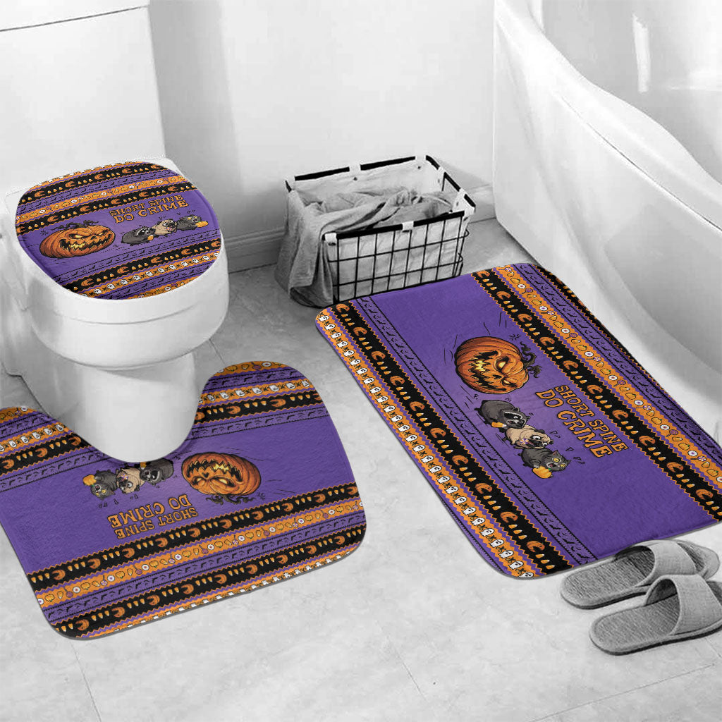 Halloween Animal Funny Bathroom Set Short Spine Do Crime Spooky Pumpkin Chase