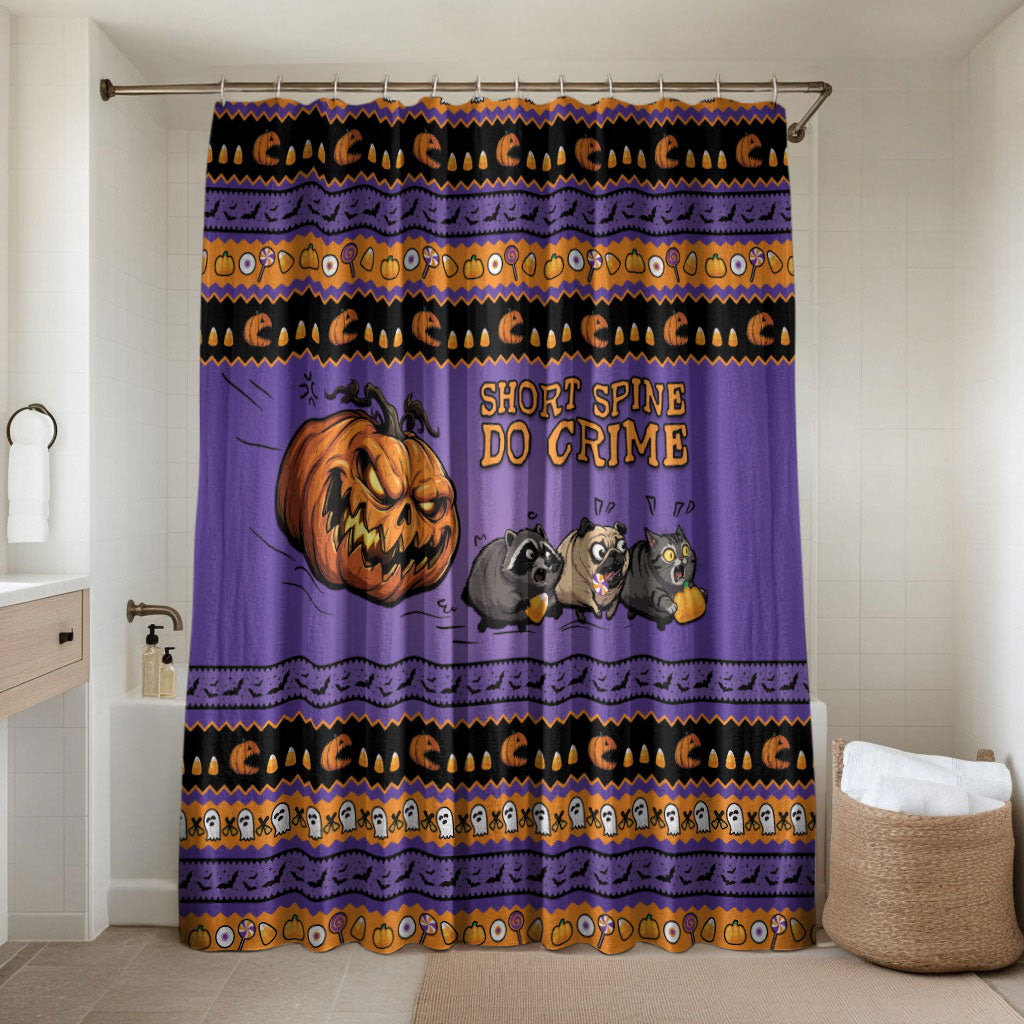 Halloween Animal Funny Bathroom Set Short Spine Do Crime Spooky Pumpkin Chase