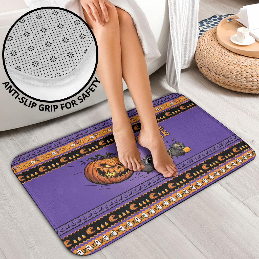 Halloween Animal Funny Bathroom Set Short Spine Do Crime Spooky Pumpkin Chase
