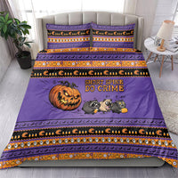 Halloween Animal Funny Bedding Set Short Spine Do Crime Spooky Pumpkin Chase