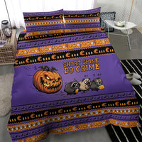 Halloween Animal Funny Bedding Set Short Spine Do Crime Spooky Pumpkin Chase