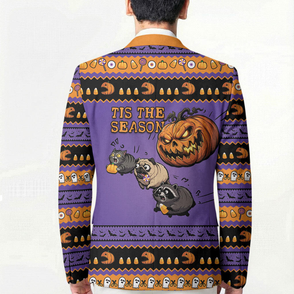 Halloween Animal Funny Blazer Short Spine Do Crime Spooky Pumpkin Chase