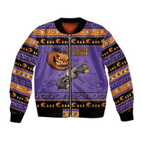 Halloween Animal Funny Bomber Jacket Short Spine Do Crime Spooky Pumpkin Chase