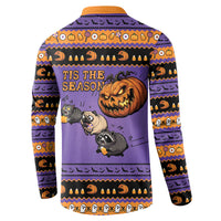 Halloween Animal Funny Button Sweatshirt Short Spine Do Crime Spooky Pumpkin Chase