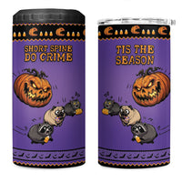 Halloween Animal Funny 4 in 1 Can Cooler Tumbler Short Spine Do Crime Spooky Pumpkin Chase