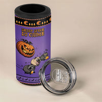 Halloween Animal Funny 4 in 1 Can Cooler Tumbler Short Spine Do Crime Spooky Pumpkin Chase