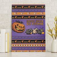 Halloween Animal Funny Canvas Wall Art Short Spine Do Crime Spooky Pumpkin Chase