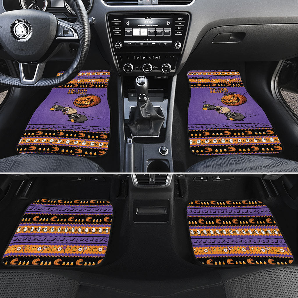 Halloween Animal Funny Car Mats Short Spine Do Crime Spooky Pumpkin Chase