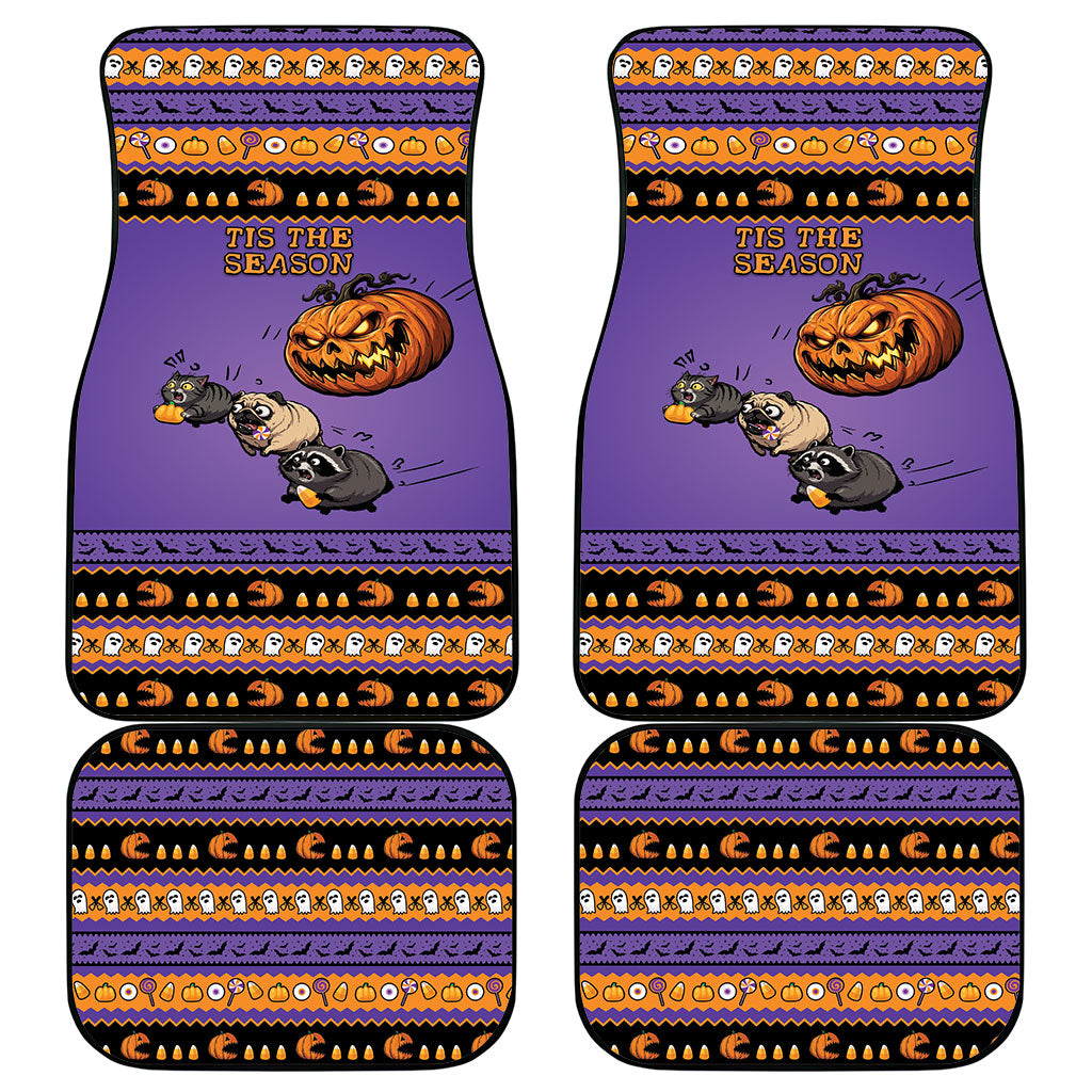 Halloween Animal Funny Car Mats Short Spine Do Crime Spooky Pumpkin Chase