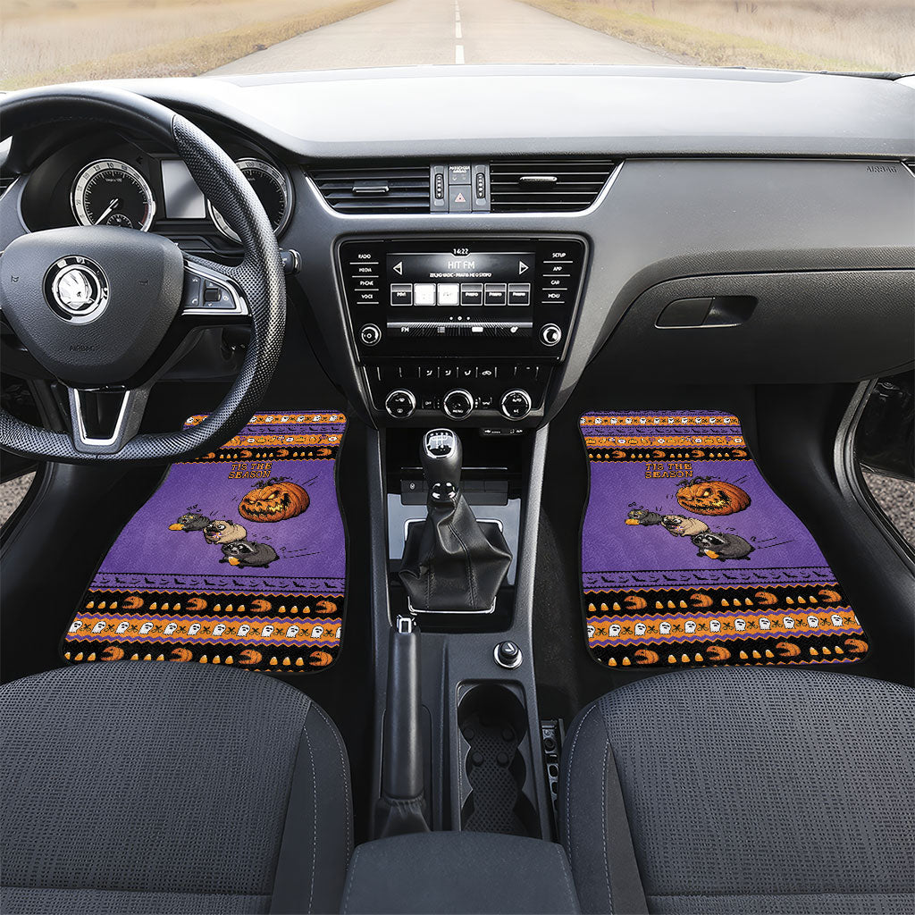 Halloween Animal Funny Car Mats Short Spine Do Crime Spooky Pumpkin Chase