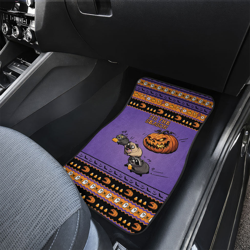 Halloween Animal Funny Car Mats Short Spine Do Crime Spooky Pumpkin Chase