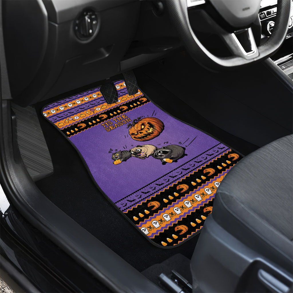 Halloween Animal Funny Car Mats Short Spine Do Crime Spooky Pumpkin Chase