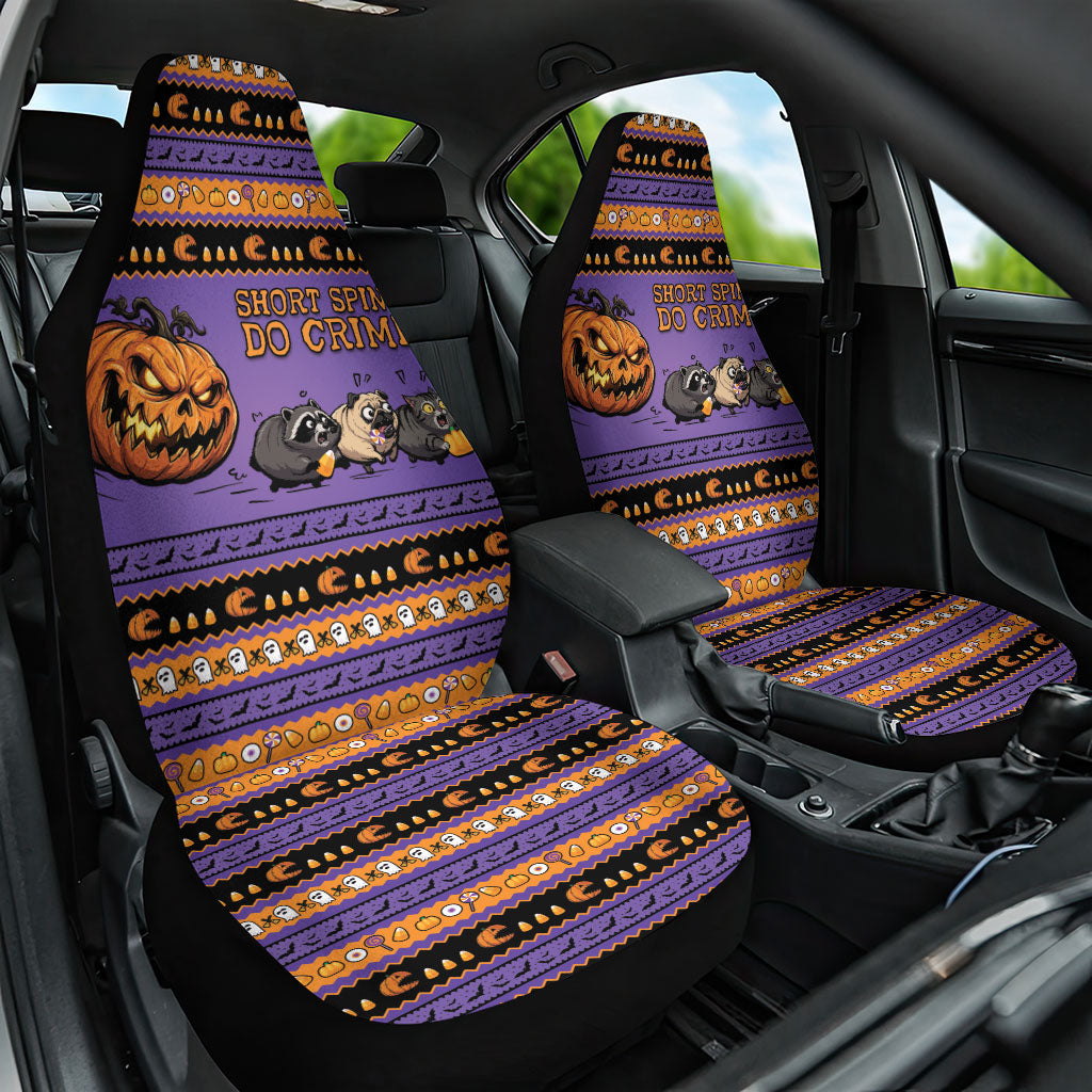 Halloween Animal Funny Car Seat Cover Short Spine Do Crime Spooky Pumpkin Chase