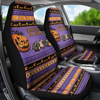 Halloween Animal Funny Car Seat Cover Short Spine Do Crime Spooky Pumpkin Chase