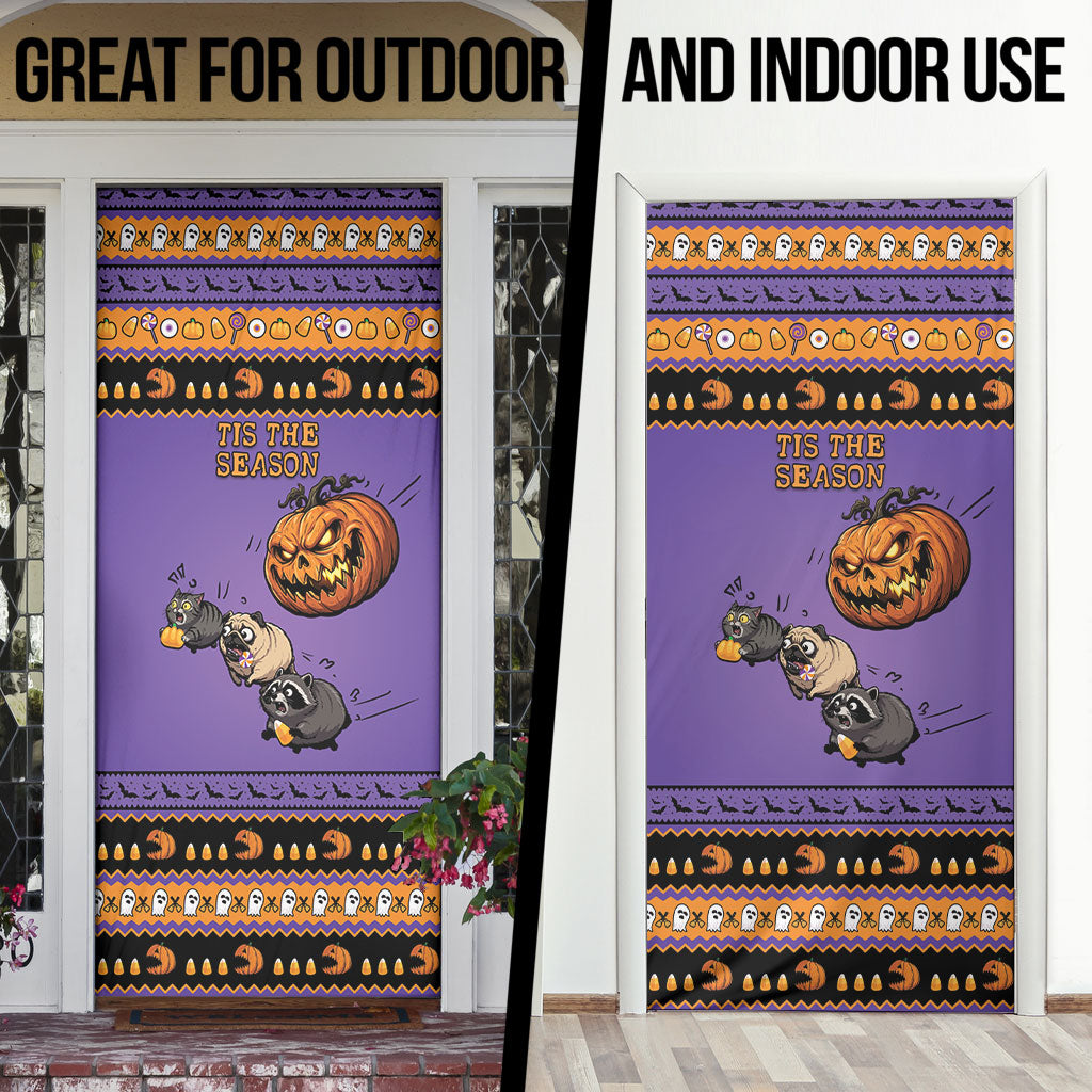 Halloween Animal Funny Door Cover Short Spine Do Crime Spooky Pumpkin Chase