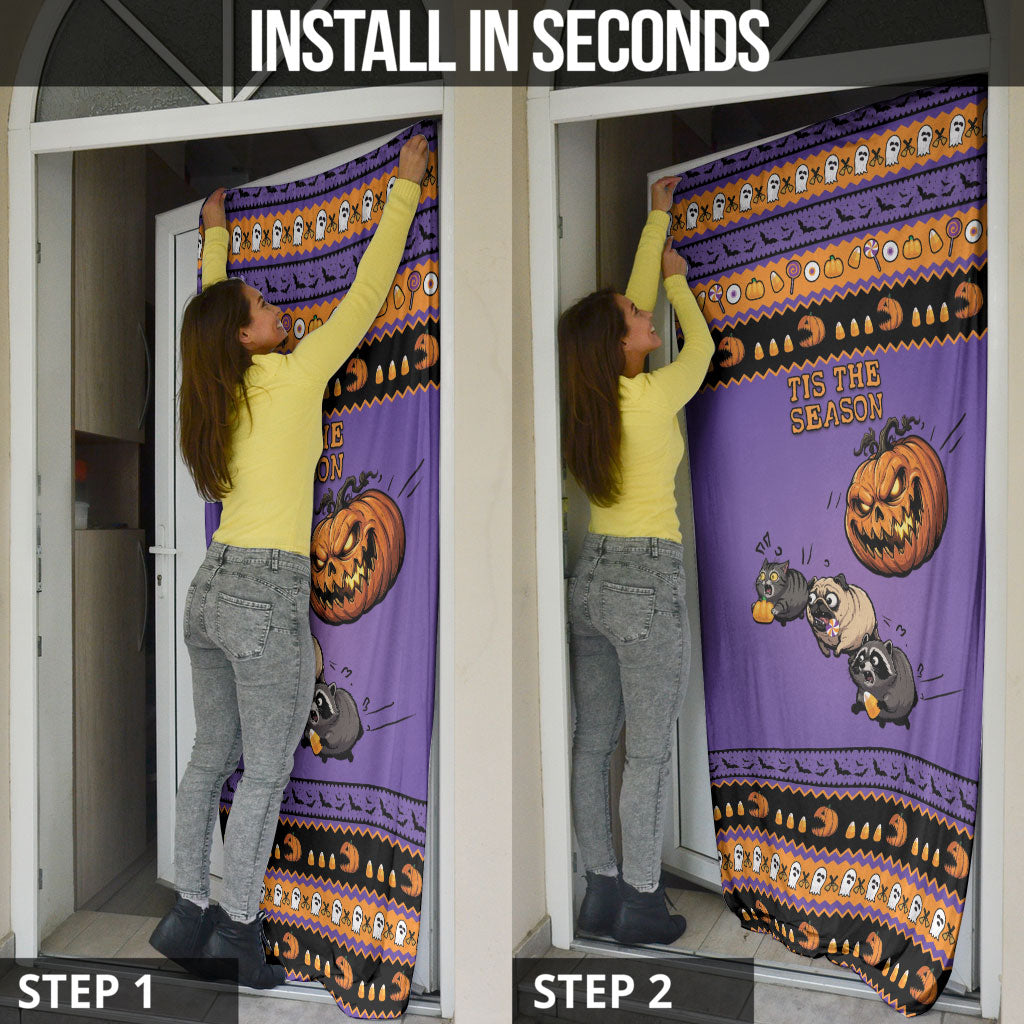 Halloween Animal Funny Door Cover Short Spine Do Crime Spooky Pumpkin Chase