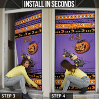 Halloween Animal Funny Door Cover Short Spine Do Crime Spooky Pumpkin Chase