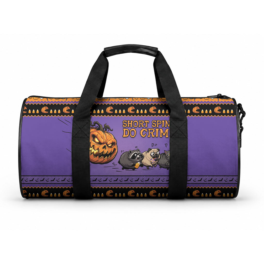 Halloween Animal Funny Duffle Bag Short Spine Do Crime Spooky Pumpkin Chase