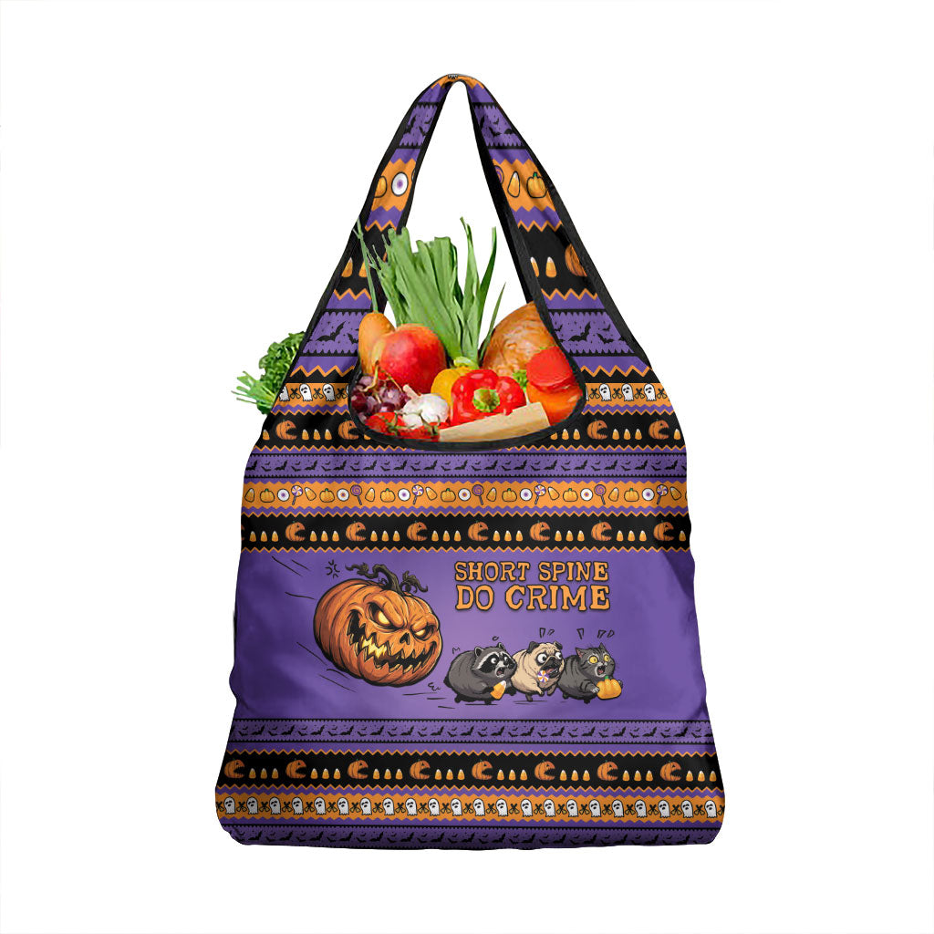 Halloween Animal Funny Grocery Bag Short Spine Do Crime Spooky Pumpkin Chase