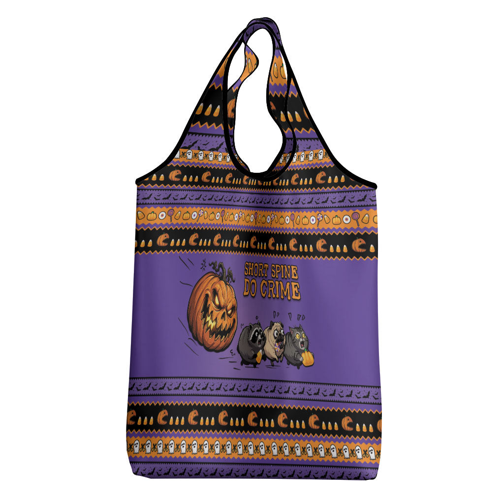Halloween Animal Funny Grocery Bag Short Spine Do Crime Spooky Pumpkin Chase