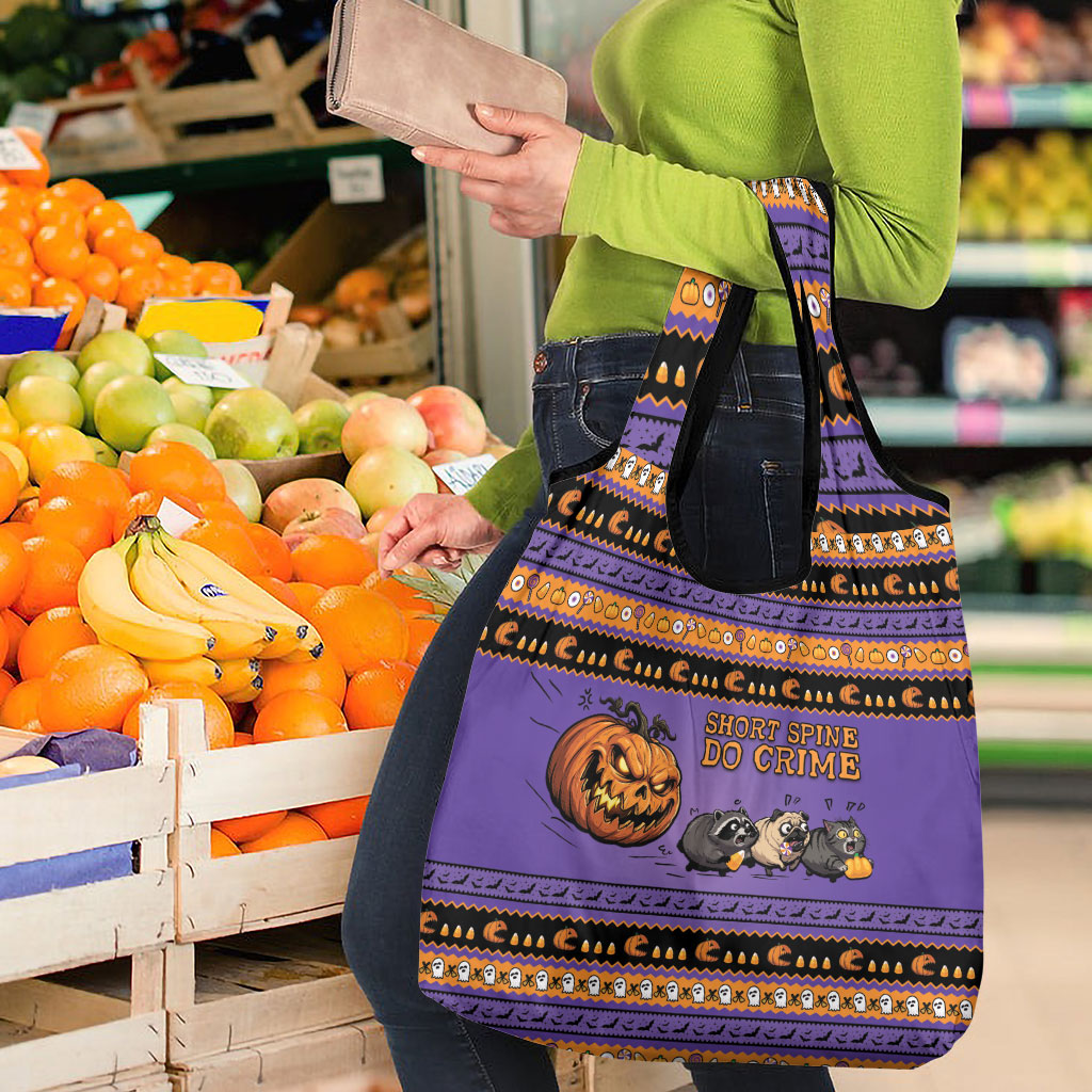 Halloween Animal Funny Grocery Bag Short Spine Do Crime Spooky Pumpkin Chase
