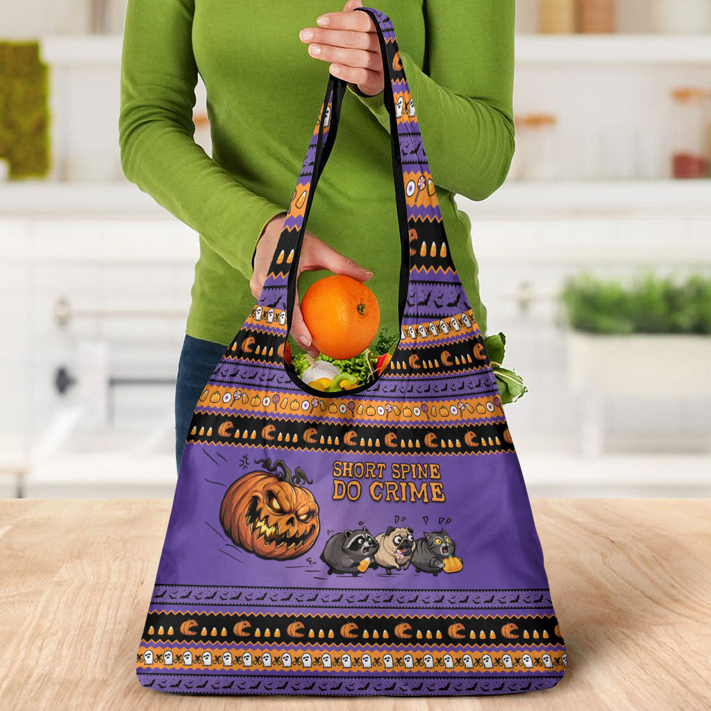 Halloween Animal Funny Grocery Bag Short Spine Do Crime Spooky Pumpkin Chase