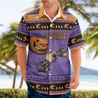 Halloween Animal Funny Hawaiian Shirt Short Spine Do Crime Spooky Pumpkin Chase
