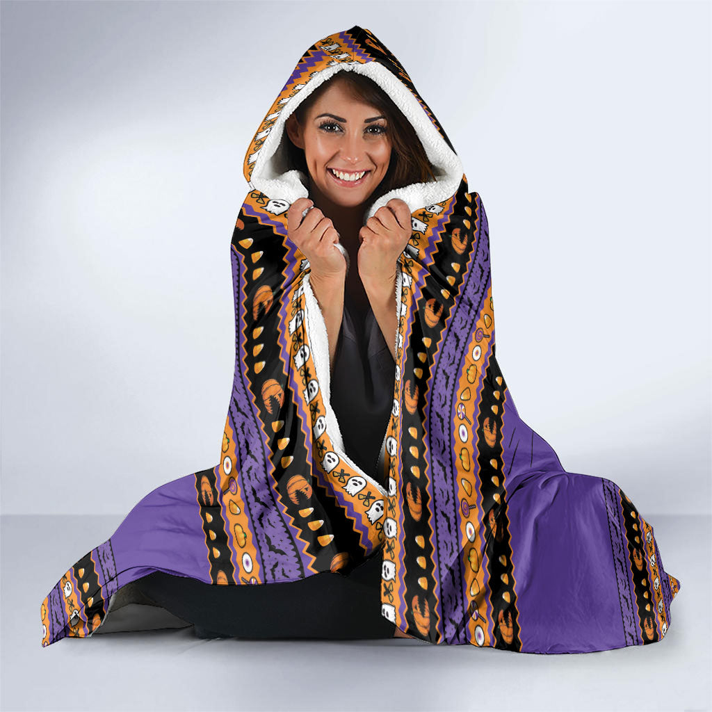 Halloween Animal Funny Hooded Blanket Short Spine Do Crime Spooky Pumpkin Chase