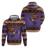 Halloween Animal Funny Hoodie Short Spine Do Crime Spooky Pumpkin Chase