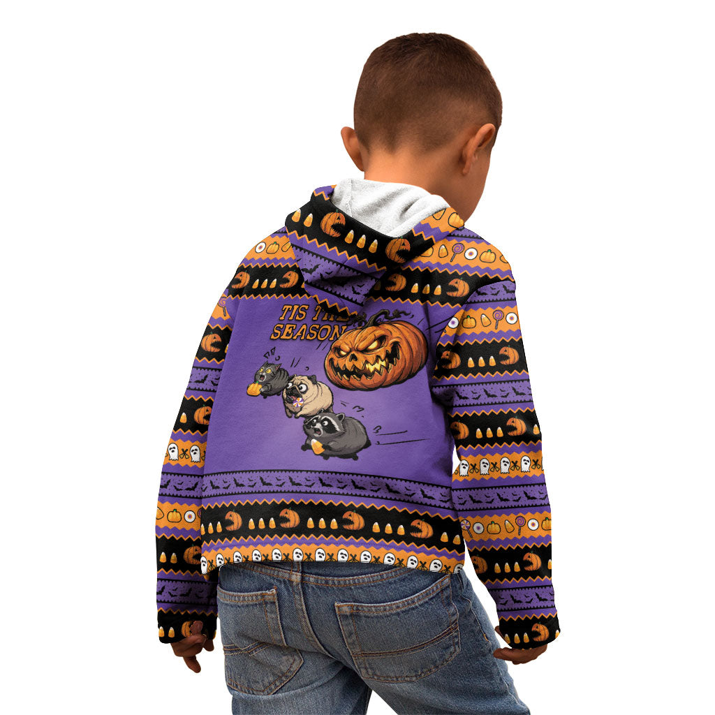 Halloween Animal Funny Kid Hoodie Short Spine Do Crime Spooky Pumpkin Chase