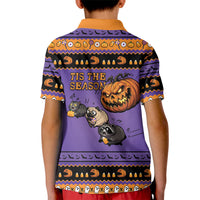 Halloween Animal Funny Kid Polo Shirt Short Spine Do Crime Spooky Pumpkin Chase