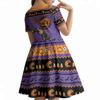 Halloween Animal Funny Kid Short Sleeve Dress Short Spine Do Crime Spooky Pumpkin Chase