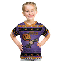 Halloween Animal Funny Kid T Shirt Short Spine Do Crime Spooky Pumpkin Chase